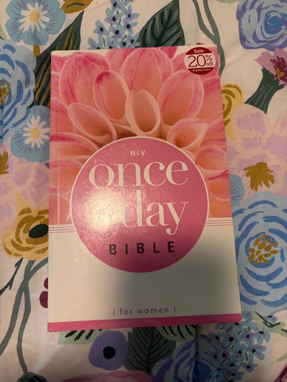 Once-A-Day Bible for Women - Pink Floral Cover